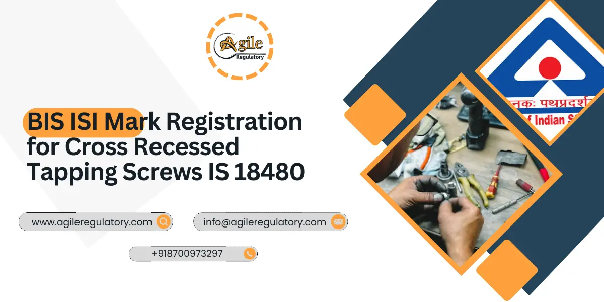 BIS ISI Mark Registration Cross Recessed Screws IS 18480 