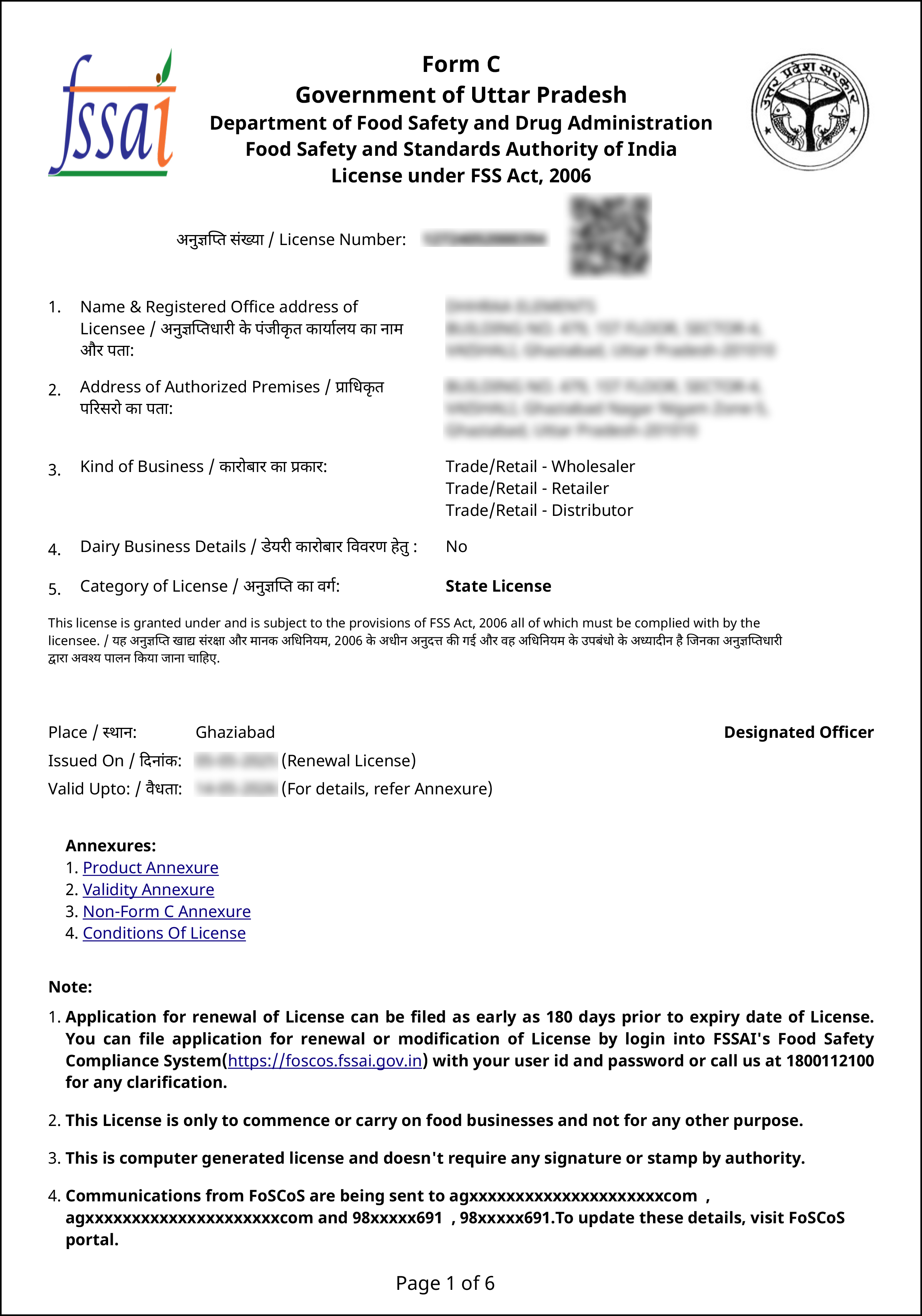 FSSAI License