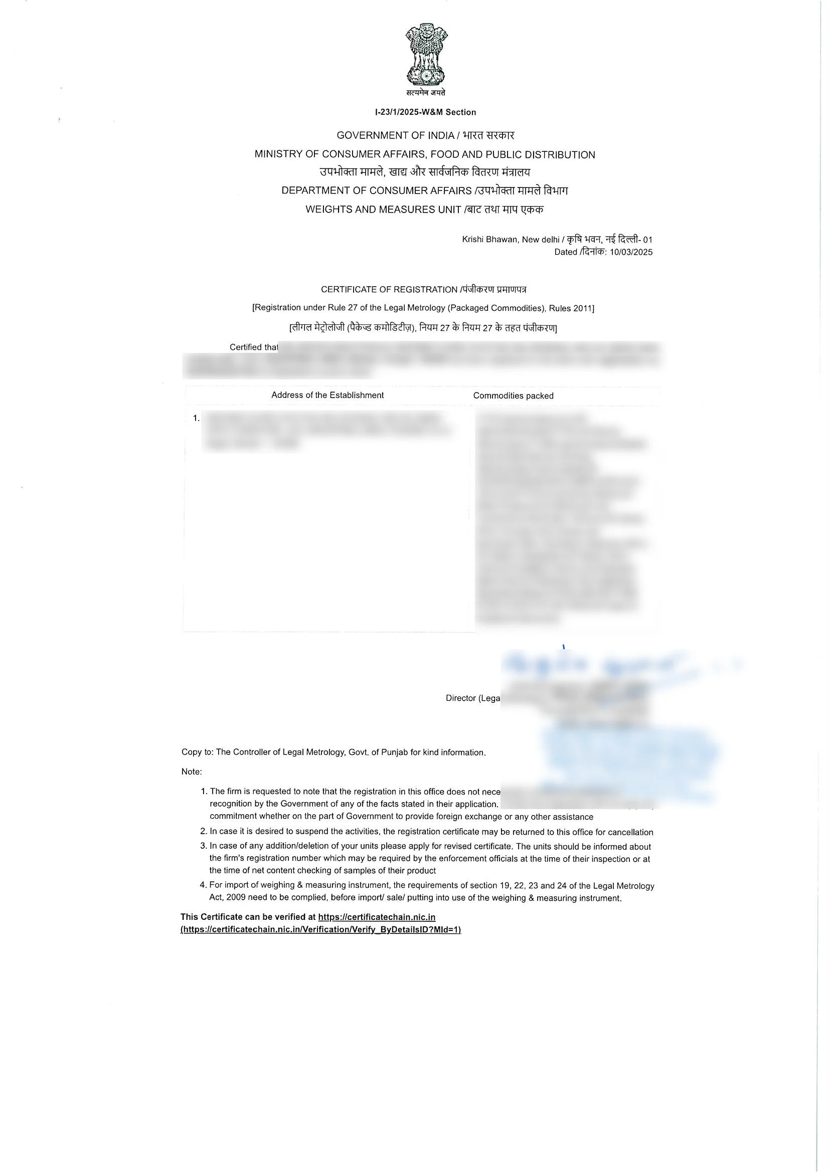 Legal Metrology LMPC